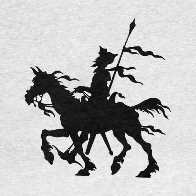 Don Quixote of La Mancha and Rocinante | Don Quixote Silhouette | by Eclectic At Heart